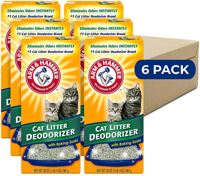 ARM & HAMMER 고양이 쓰레기 탈취제 더블 듀티 20온스 1팩, 20 oz (Pack of 6)
