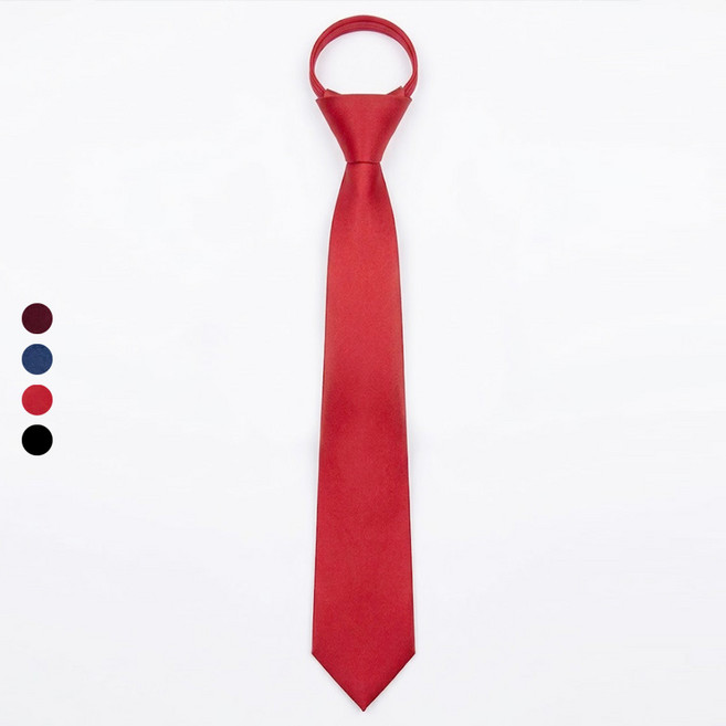 제이본부 6cm 슬림 무지 공단 자동넥타이 단체 행사