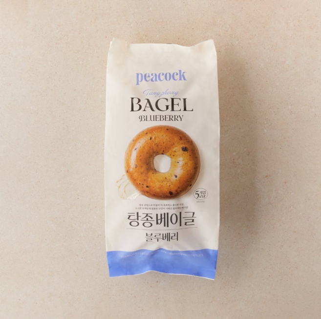 피코크 탕종 베이글 블루베리, 4개, 450g