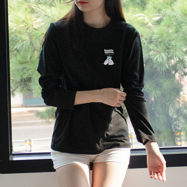 험블스튜디오 대표로고 레터링 라운드넥 커플 긴팔티셔츠 2color