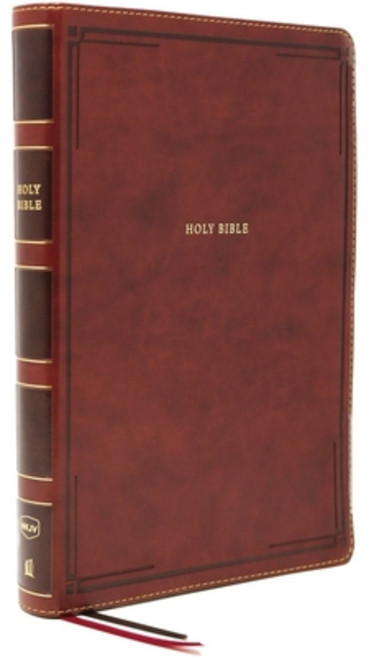 Nkjv Thinline Bible Giant Print Leathersoft Brown Thumb Indexed Red Letter Edition Comfort Pr... Imitation Leather, Thomas Nelson