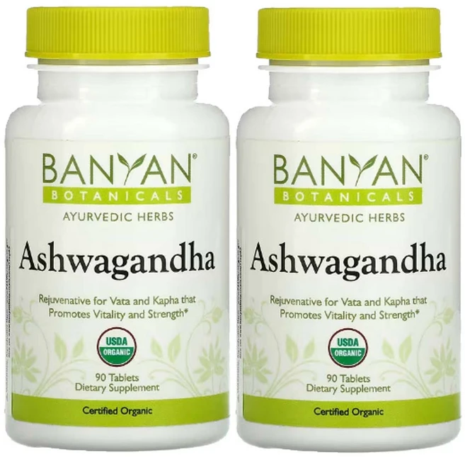 반얀 보타니컬 아쉬와간다 아쉬아간다 아슈아간다 추출물 90정2통 - 쿠팡