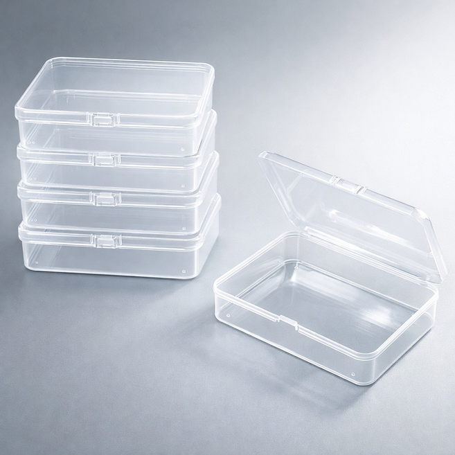 미니 투명수납정리함 직사각 10.5x7.5cm, 5개, 투명