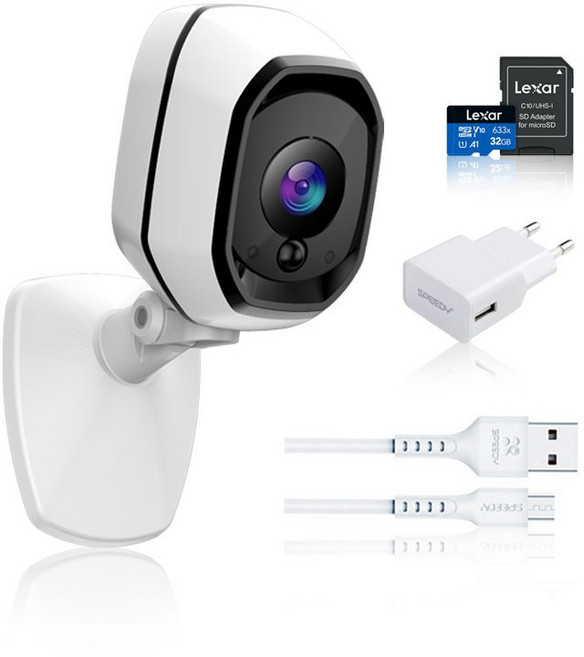 [레이홈] 국산 IP 스마트 카메라 매장 가게 상가CCTV 스마트(32GB 내장메모리 카드 포함)