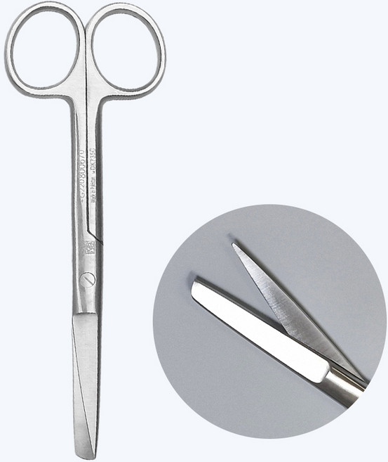 의료 시저 겸자 가위 간호사 14cm 일자 실습 병원 네오널스, 1개