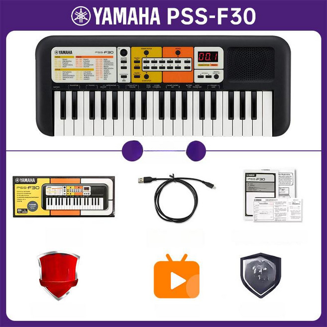 YAMAHA 야마하 가정용 신디사이저 미니 피아노, 1개, PSS-F30 블랙, 기본 모델명/품번
