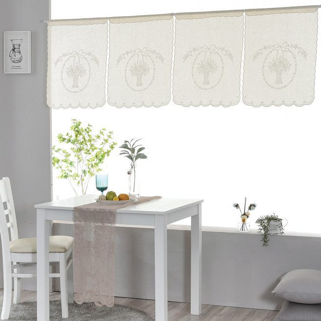 휴인홈 천연 린넨 바란스 커튼