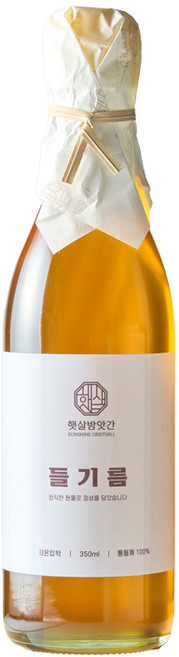 햇살방앗간 저온압착 들기름, 1개, 350ml