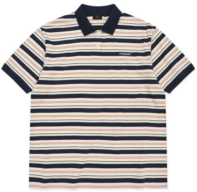 커버낫우먼 여성용 카라 스트라이프 티셔츠