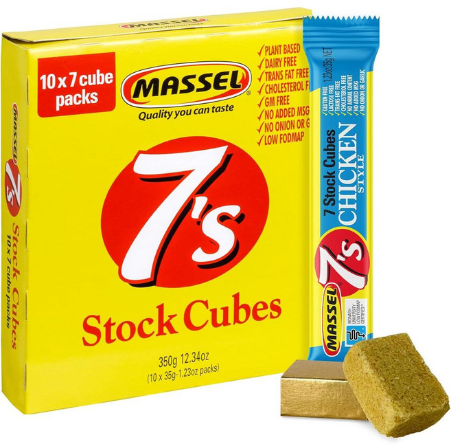 호주 마셀 Massel 7's Chicken Style Stock Cubes 7s 치킨 스타일 스톡 큐브 부용, 350g, 2개