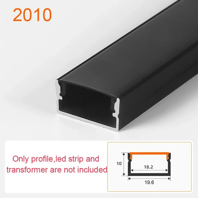 블랙 실버 LED 알루미늄 프로파일 0.5m/1m U/YW 모양 침실 배경 복도 장식 선형 조명 기관총 채널 캐비닛, 13, 1mx1pcs, 1개