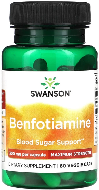 Swanson 벤포티아민 맥시멈 스트렝스 300mg 베지 캡슐 60정, Swanson벤포티아민맥시멈스트렝스300mg베지캡슐60, 1개 - 쿠팡