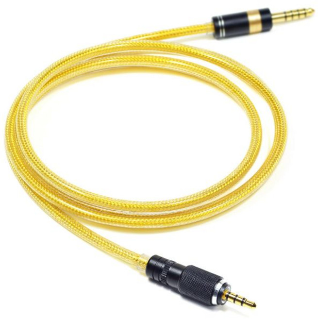 비브랜드 소니 MDR-MV1 MDR-M1 MDR-M1ST 4.4mm 헤드폰 업그레이드 케이블 은도금, 6.35mm 플러그