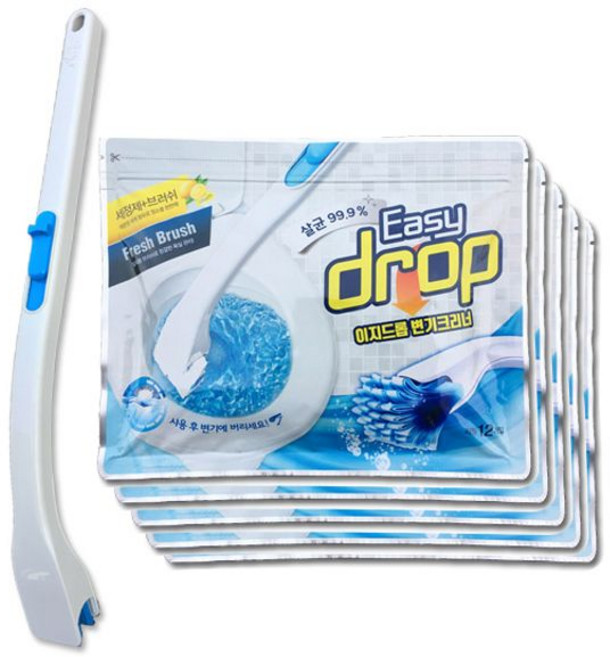 이지드롭 변기 청소 세정제 클리너 솔 화장실 욕실 tnd*61721ja, 본품+리필브러쉬 1팩