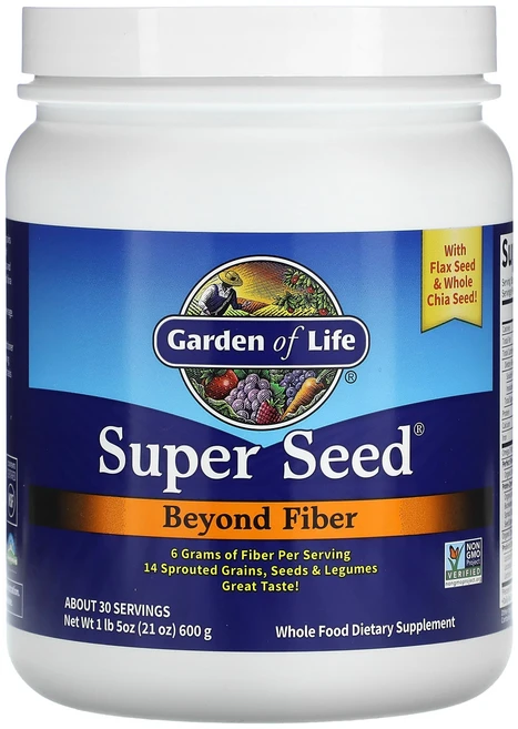 Garden of Life Super Seed 비욘드 파이버 600g(1lb 5oz), GardenofLifeSuperSeed비욘드파이버600, 600g, 1개 - 쿠팡