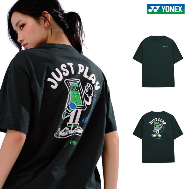 요넥스 남자 여자 공용 오버빗 반팔티 253TS040U