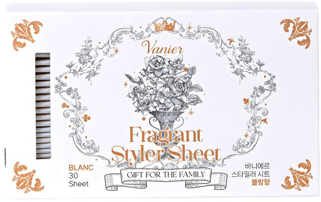 바니에르 향기 부스터 의류관리기시트 스타일러 블랑향 개별포장 30p, 30개입, 5개