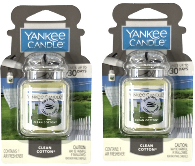 양키캔들 카자 얼티메이트 차량용 방향제, 2개, CLEAN COTTON