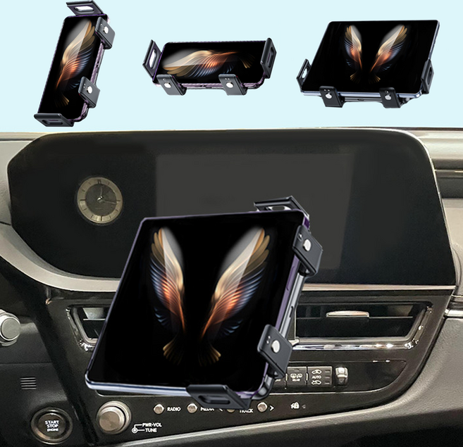 렉서스 ES300h 7세대 2018-25 갤럭시 Z폴드 핸드폰 무선충전 거치대 지시그니처 S20A-S, L3 블랙, 1개