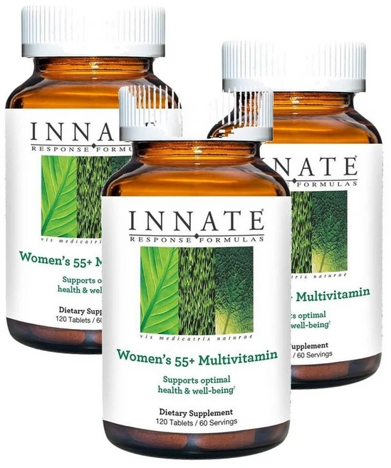 이네이트 55세이상 여성용 멀티비타민 INNATE Response Formulas Women 55+ Multivitamin, 3개, 120정 - 쿠팡