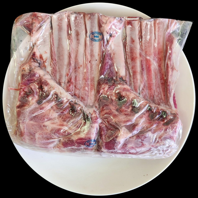 양갈비 양갈비 토마스 숄더랙 (원육 절단) 1kg 어린양 양고기 원육 베이비 통 숄더렉 프렌치랙 양갈비 티본 스테이크, 절단, 1개