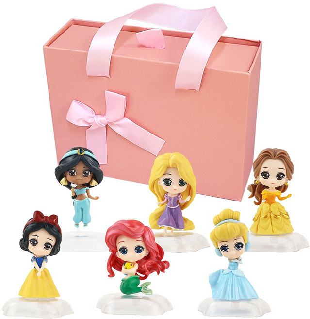 캐보트 왕눈이 공주 클립인형 24종, 공주 피규어토퍼 6종세트+선물박스, 7cm, 1개