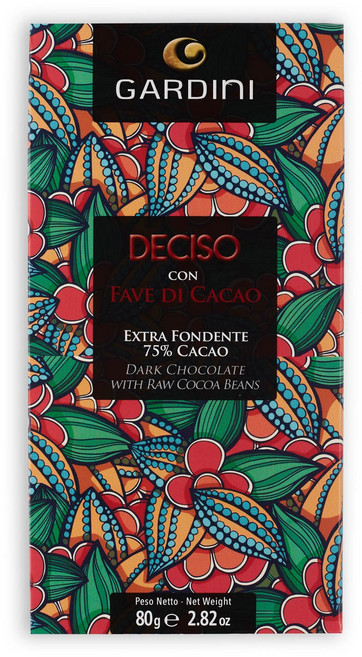 GARDINI 코코아 콩이 함유된 75% 코코아 엑스트라 다크 초콜릿 바 80gx2개, 80g