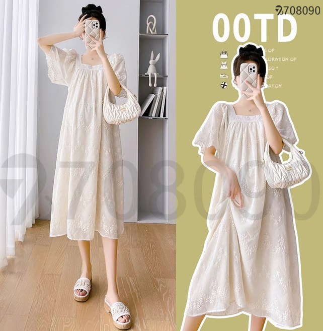 708090여름 빈티지 임산부 롱원피스 빈티지 루즈핏 오버핏 원피스