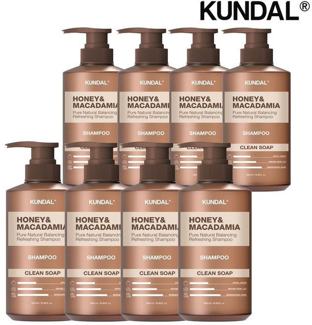 쿤달 네이처샴푸 클린솝향, 500ml, 8개