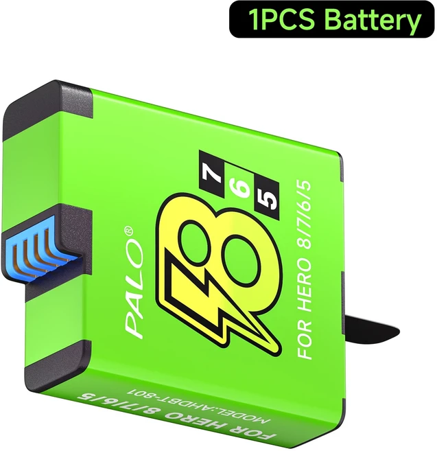 고프로 8 7 6 5 배터리 1800mAh 히어로 카메라 + LCD 블랙 충전기 USB 고속 포트, 05 1 PCS Battery, 01 China Mainland