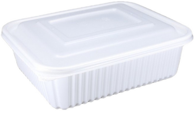 소형 사각 찜용기 중 2000ml PP 230x190x70 세트 흰색 200개