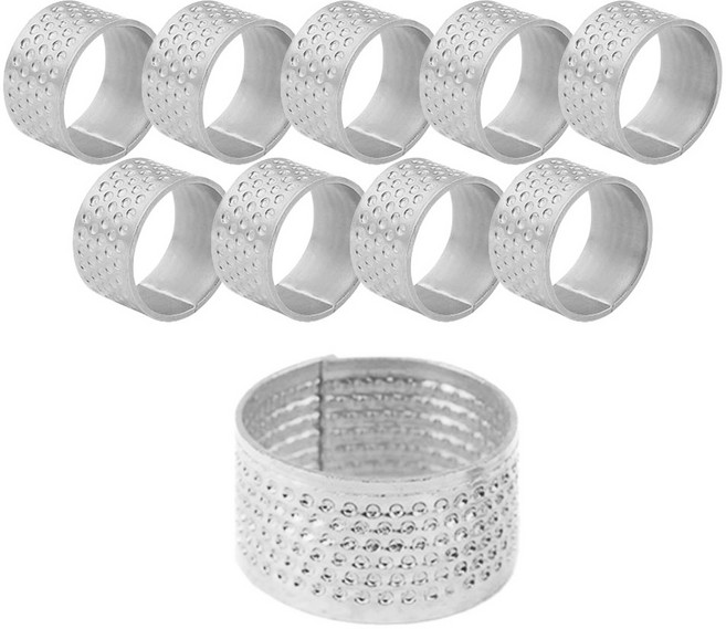 살림모아 반지형 손가락 골무, 10개, 실버