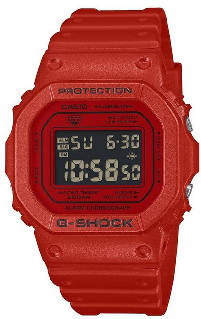 Casio G-Shock Square Digital Red Resin Watch DW5600RRB-4