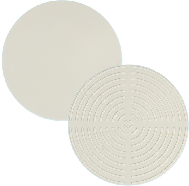 소노리떼 국산 실리콘 인덕션 보호매트 원형 대형, 아이보리, 2개