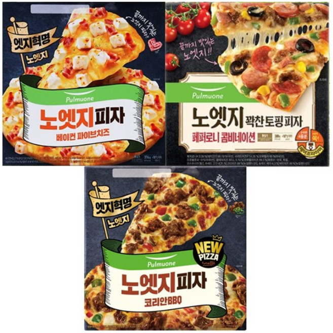 [풀무원]노엣지 꽉찬토핑 피자 직화불고기x3판세트, 03.비비큐x3판세트, 03.직화불고기x3판세트_개당 중량_상세페이지참조