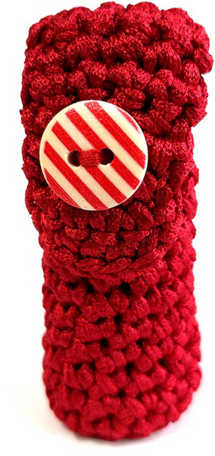 양발닷컴 뜨개질 도장주머니 도장지갑 도장케이스 답례품 수공예품 립밤케이스 립스틱지갑, 네이비