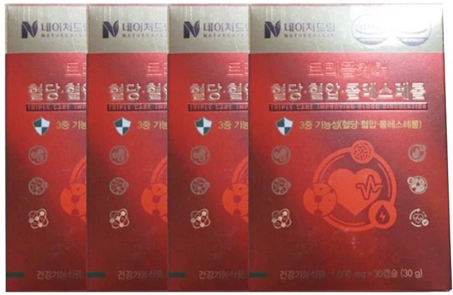 네이처드림 트리플케어 혈당 혈압 콜레스테롤 30g, 30정, 4개 - 쿠팡