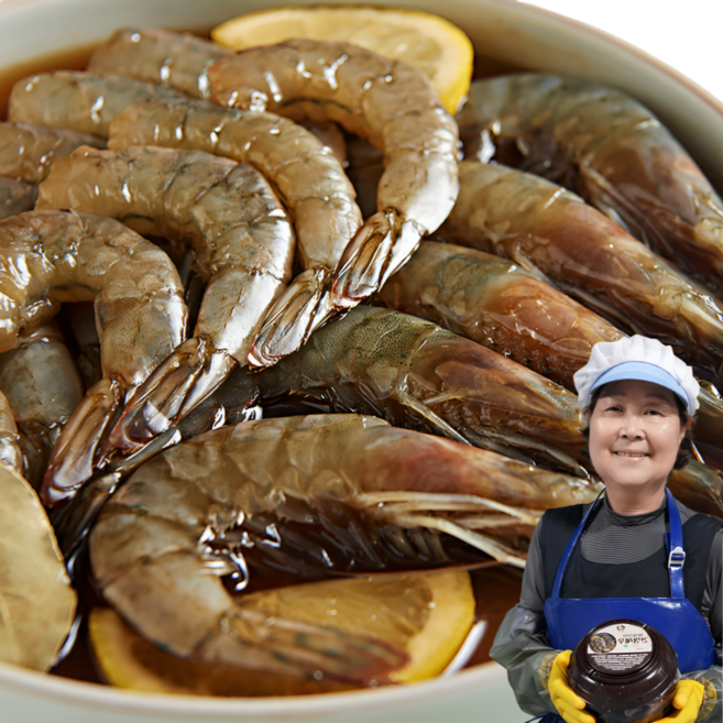 (26년) 명품수산 신안생새우100% 천연간장 국산 알배기 새우장 간장새우 1kg(13-15미), 1kg, 2개