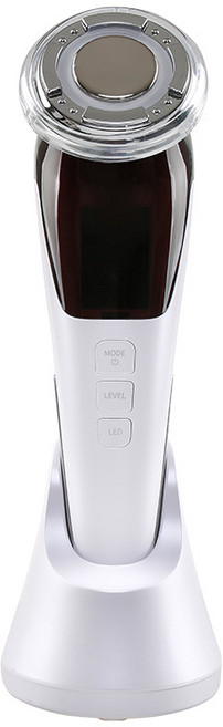 휴브론 LED 이온 갈바닉 마사지기 고주파 피부 홈케어 미세진동기, 화이트, MD_05