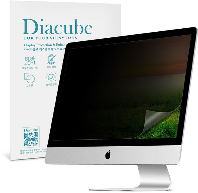 다이아큐브 모니터 저반사 프라이버시 정보보호 보안필름(블루라이트차단 전면점착형 커브드가능), 29 695*295, 1개
