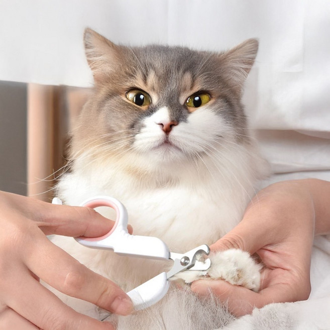 고양이 강아지 애견 발톱 깎이 가위, 1개, 그레이