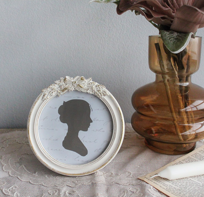 꼬떼따블 플로랑스 라운드 액자 K52565, 1개, 아이보리