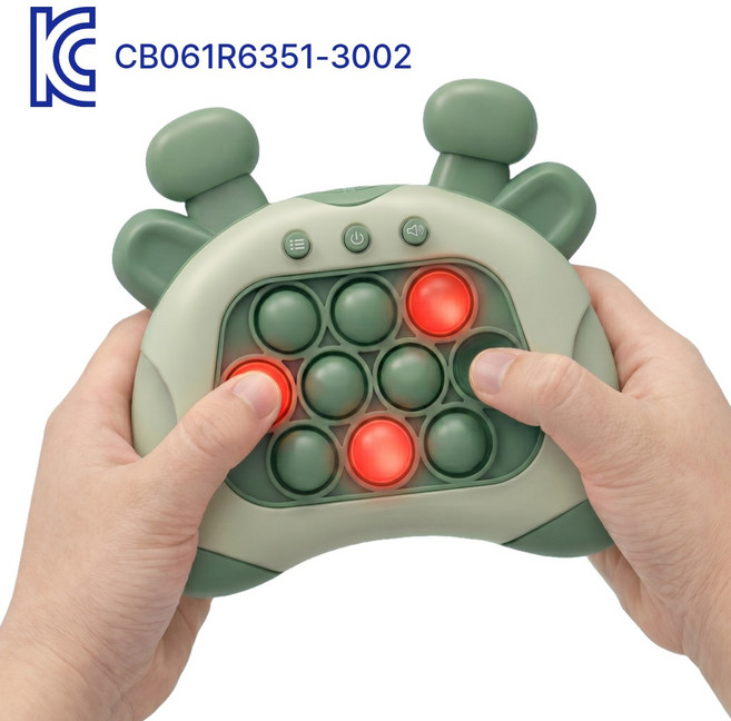 레츠팡 KC인증 푸쉬팝 게임기 팝잇 스피드킹 뽁뽁이 지능개발 LED 전자게임, 1개