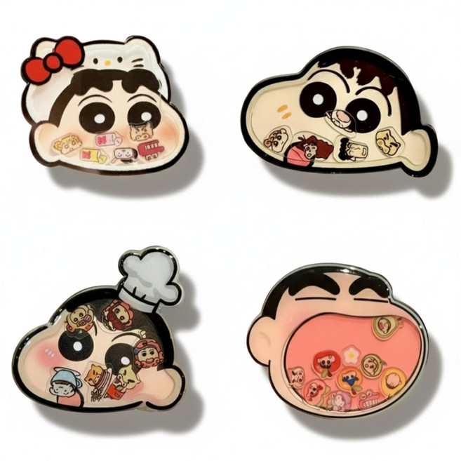 그레몬 얼굴안에서 움직이는캐릭터 짱구 그립톡 스마트톡, 1개, 냠냠짱구