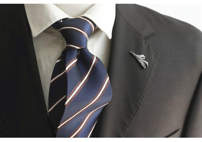 復古條紋領帶 橘色 咖色 綠色 男女適用 學院風 休閒 結婚 正裝紳裝