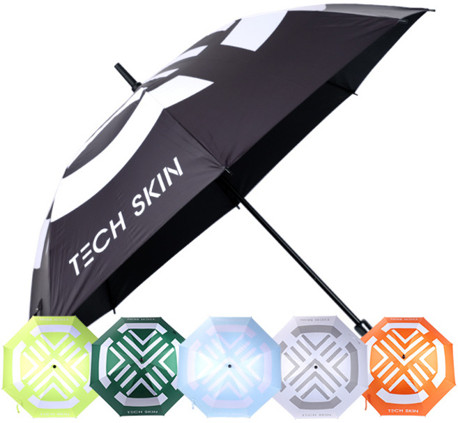 테크스킨 75슬라이드 암막 골프 우산, 블랙, 1개