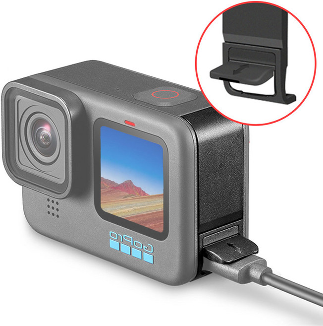 고프로 배터리 커버 13 12 11 10 9 사이드 충전캡, 단품, 1개