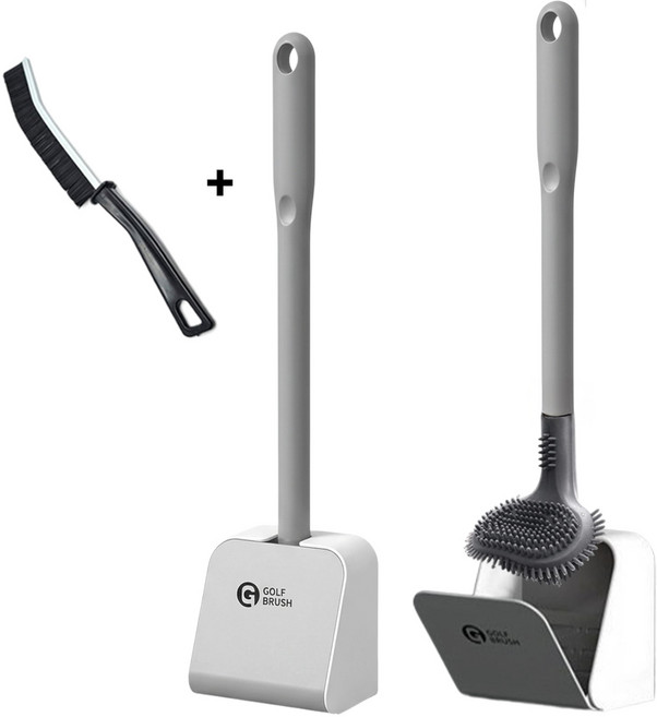 오더히얼 골프채 변기솔 틈새청소솔 세트, 라이트그레이, 1개