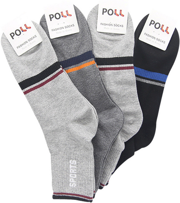 양말쟁이 남성 밴딩줄 중목양말