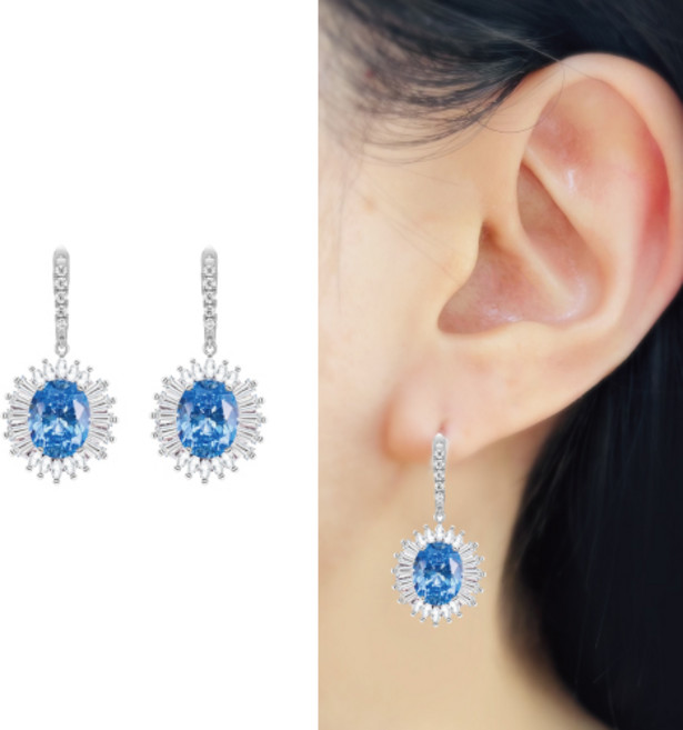 [혜성주얼리] 아리아 아쿠아마린 블루 화이트골드 목걸이